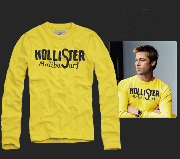 Hollister Hombres De Cuello Redondo Largo Remera HCO3815